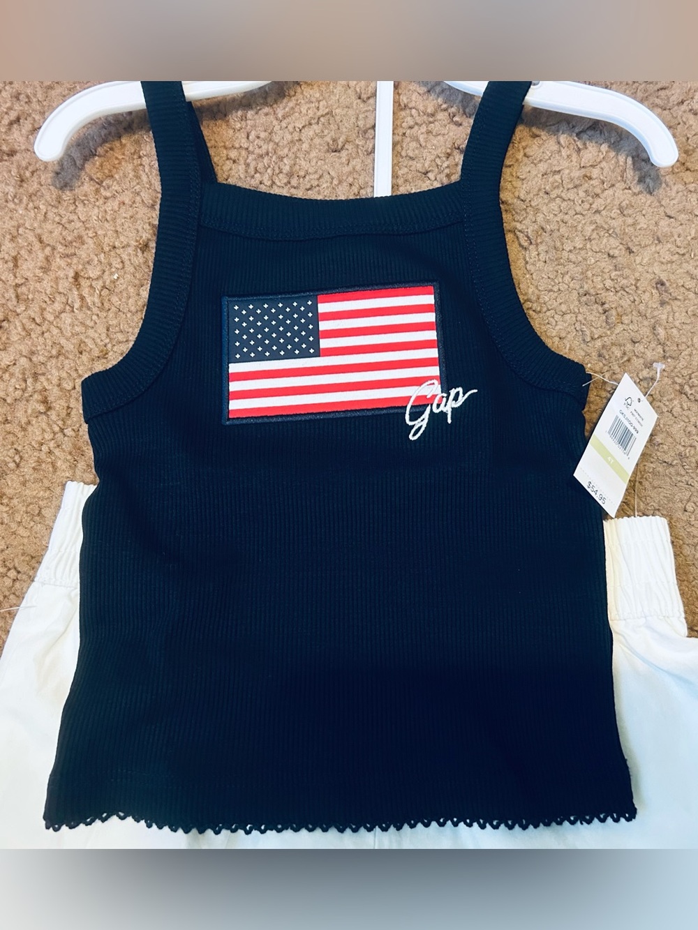 GAP Girl’s Set Tank & Shorts 4T NWT American Flag - Picture 2 of 4
